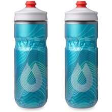 HydraPak - Botella Polar - Botella de Agua con Aislamiento Polar para Bicicleta, Paquete de 2 Unidades, Alto Flujo, Ciclismo y Deportes (, 700 ml / 24 onzas)(Azul Ascent 600ml) - Multicolor - Ver 2