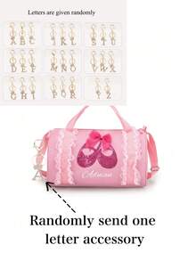 Bolsa de ballet con lentejuelas para niños, una mochila linda y una bolsa de viaje deportiva. Personaliza este bolso de hombro con tu nombre u oraciones festivas. Nombre propio, iniciales, números de la suerte, talla grande. Perfecto para viajes, salidas, baile, ejercicio, regalos a amigos, recuerdos, ocasiones de Navidad, Año Nuevo y regreso a clases.