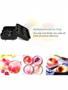 1pc Silicone Ice Ball Mold - Easy-Release & Heat-Resistant For Drinks & Desserts - Multicolor - View 10