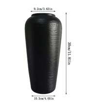 复古装饰塑料花瓶/桌面摆件，适用于客厅装饰（黑/白） - 彩色 - 查看 4