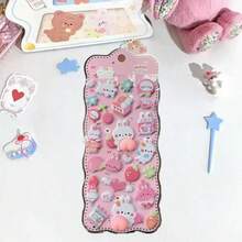 可爱动物屁股减压挤压贴纸，3D 泡泡贴纸艺术，适合儿童和女孩 - 彩色 - 查看 9