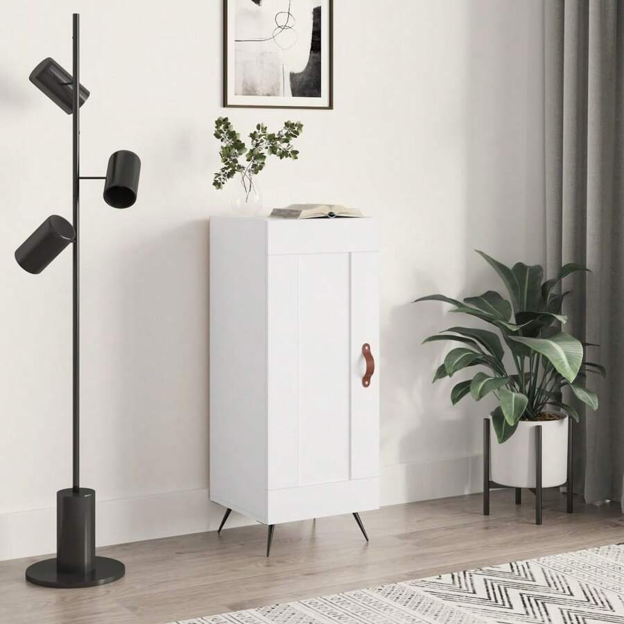 Buffet vidaXL blanc 34,5 x 34 x 90 cm, matériau à base de bois - Multicolore - Voir 1