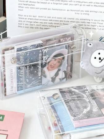 1 pieza Estuche de lápices transparente de 4 capas, caja de almacenamiento de gran capacidad y sencilla, estuche de lápices de almacenamiento de escritorio, estilo transparente que permite encontrar rápidamente las herramientas que necesitas, de vuelta a la escuela, útiles escolares