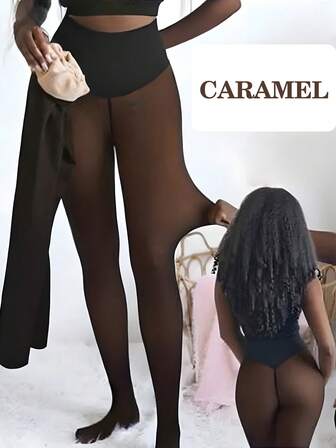 1 件装保暖内衬紧身裤 女士仿透明冬季保暖加厚连裤袜 保暖透视打底裤 适合所有肤色