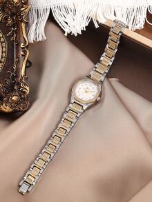 LIANDU LIANDU Vintage, Elegant, Minimalist Style Women's Wrist Watch, Square Dial With Diamond Accents, Stainless Steel Detachable Strap. Suitable For Daily Wear, Birthday Gift, Parties And Holidays. Also An Ideal Choice To Gift To Family And Friends. - 銀色 - 查看 4