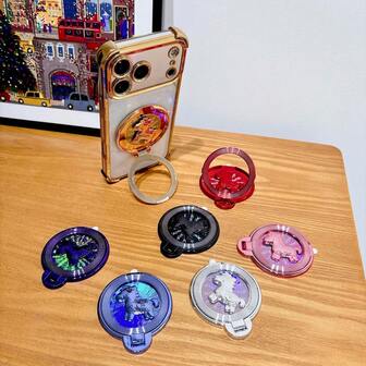 1pc Fashionable Creative Horse-Themed Rotatable Phone Holder, Foldable Portable Desktop Stand, Universal Phone Case