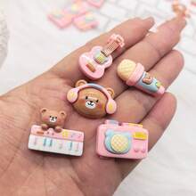 10/20/30 phụ kiện trang trí bằng nhựa hình cáo chín đuôi hoạt hình dễ thương, phẳng, không lỗ, vật liệu thủ công DIY, thích hợp để trang trí ốp lưng điện thoại, kẹp tóc, gọng kính và các loại trang sức khác - Màu sắc ngẫu nhiên - cáo - Xem 2