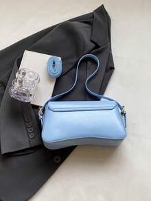 时尚女士日常休闲单肩包 - 藍色 - 查看 7