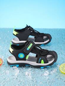 儿童凉鞋、儿童运动凉鞋、包头凉鞋、男童鞋、儿童沙滩鞋、舒适轻便男童凉鞋 - 藍色 - 查看 6