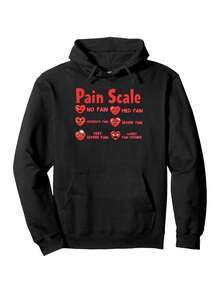 Sudadera con capucha temática de enfermera con escala de dolor - Impresión de gráfico de evaluación de trauma, sudadera cómoda de cuatro estaciones, adecuada para profesionales de enfermería y actividades - Negro - Ver 5