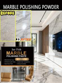 jakehoe 1支/100克大理石抛光膏。清洁并恢复大理石、石英石台面、瓷砖和其他硬质表面的天然光泽。形成强效保护层，防止水渍和指纹残留，使表面持久洁净。提升材料的视觉质感。适用于各种硬质石材。