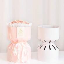 10个圆形花束固定卡，花艺师工具，适用于固定花束，确保花束和包装的完整性，适用于情人节、感恩节装饰和花束包装 - 白色 - 查看 3