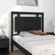 Testiera vidaXL nera 95,5x4x100 cm in legno massello di pino - Multicolore - Visualizzare 3