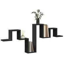 Mensola da parete vidaXL nera, 104,5x10x43 cm, materiale a base di legno. - Multicolore - Visualizzare 4
