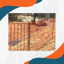 Tela Tapume Cerquite Sinalização Laranja 1,20m X 50m Obra e Contrucao - Laranja - Visão 1