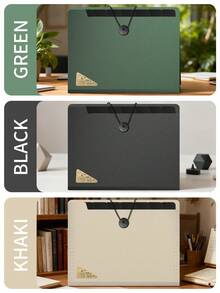 1pc Multi-Compartment Office File Folder, Student Exam Paper Organizer, Portable Accordion Document Holder, Multi-Layer File Folder, Universal Office File Bag, Document Storage Bag - Multicolor - View 1