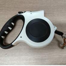 1pc Outdoor Automatic Retractable Dog Leash With Led Light And 5m Nylon Cord, Suitable For Dogs Up To 35kg - Black and White - View 10