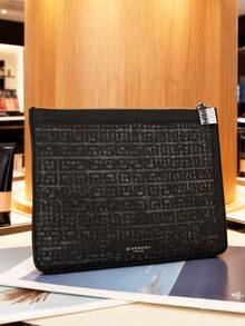 Givenchy Túi đựng mỹ phẩm thiết kế lưới màu đen, nhẹ, trong suốt, dung tích lớn. - màu đen - Xem 10