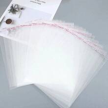 50/100 túi bao bì OPP trong suốt, thích hợp để đóng gói sách, đồ trang trí, văn phòng phẩm, quà tặng, thực phẩm. Túi chống bụi và chống ẩm, thích hợp cho mùa tựu trường/Ngày lễ tình nhân. - trong suốt - Xem 6