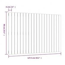 Tête de lit murale vidaXL, brun miel, 127,5 x 3 x 90 cm, en pin massif - Multicolore - Voir 8