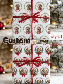 Custom Pet Photo Wrapping Paper, Personalized Names And Photos, Custom Gift Wrapping Paper, Personalized Wrapping Paper, Custom Wrapping Paper With Pet Photos And Text, Fun Custom Christmas Gifts, Party Wrapping Paper, Holiday Wrapping Paper, Valentine'S Day Gifts, Gifts For Him/Her - Multicolor - View 11
