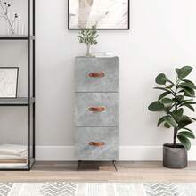 Credenza vidaXL grigio cemento 34,5x34x90 cm Materiale a base di legno - Multicolore - Visualizzare 1