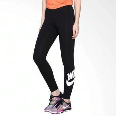  Nike Sportswear Logo Print High-Waisted Yoga Pants LY Women's CZ8529-010