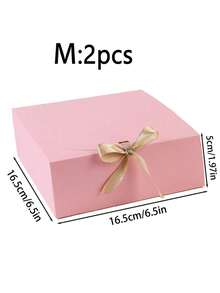 Set de 10 piezas/5 piezas/2 piezas - Caja de regalo rosa con tapa, caja de propuesta para damas de honor con cinta, caja de regalo de boda, caja de regalo de cumpleaños, caja de regalo para fiestas y otros eventos, caja de regalo del Día de San Valentín, embalaje, cumpleaños, manualidades DIY, caja de almacenamiento de cosméticos, caja de regalo de graduación, caja de decoración de boda - Caja de regalo de Navidad - Caja de regalo - Rosa - Ver 13