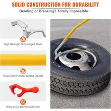 Steel Tire Mount Demount 22.5 To 24.5 Semi Tire Changing With Bead Keeper, Tubeless Truck Bead Breaker Manual Tire Changing Tools Car Repairing (Yellow) - Blue - View 5