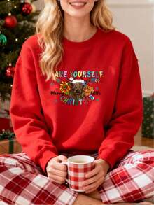 Women Plus Size Sports Sweatshirts - 紅色 - 查看 1