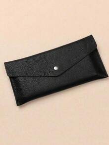 1pc Reusable PU Leather Cash Envelope, Suitable For Travel And Budgeting, Multifunctional Bill Fold With Coin Pouch - Multicolor - View 16