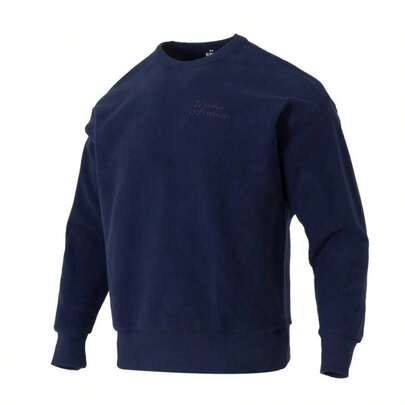 Under Armour Men's Sweatshirt/Pullover, Comfortable Sportswear For Casual, Travel, UA Icon Rev Terry Crew-BLU 6003942-403