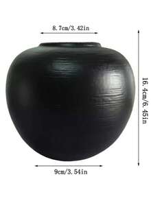 侘寂风格落地花瓶，新中国美学，陶瓷陶土外观，适用于客厅装饰，适合插鲜花和水培植物 - 彩色 - 查看 8