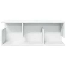 Mobiletto a muro vidaXL 80x20x30 cm, colore bianco, in materiale a base di legno. - Multicolore - Visualizzare 4
