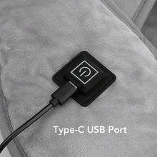 Hailicare 三档可调USB供电加热肩颈套，碳纤维快速加热，柔软亲肤面料，圣诞节好礼