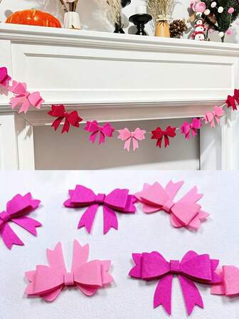 12 Parça/Set Pembe Kurdeleli Çiçekli Çelenk, Düğün Partisi Duvar Dekoru, Kendin Yap Ürün, Düğün Partisi Dekorasyonu, Ev Duvar Dekoru, Oturma Odası ve Yatak Odası Dekorasyonu, Sevgililer Günü Dekorasyonu, Sevgililer Günü Hediyesi, Sevgililer Günü Partisi, Bekarlar Partisi, Doğum Günü Partisi İçin Uygundur