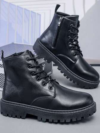 Nya herrsportskor, mellanhöga 8-remsdesign, platta och slitstarka, lämpliga för utomhussport, fritid och fritid