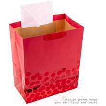 Hallmark - Bolsa de regalo grande de 13 pulgadas con papel de seda (lunares rojos) para Navidad, día del padre, cumpleaños, graduaciones, día de San Valentín, día más dulce o cualquier ocasión(Puntos rojos grandes) - Multicolor - Ver 5