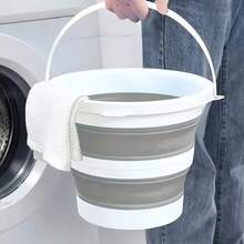 2件套（折叠水桶+折叠铲），便携式折叠水桶，适用于洗车、户外露营、钓鱼、旅行、洗衣，易于收纳，清洁用品，家用及商用工具 - 彩色 - 查看 5