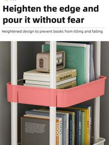 Multi-Functional Storage Rack, Bedroom/Bathroom Floor Standing Mobile Shelf, Makeup Organizer, Snack Rack, Skincare Products Storage - Multicolor - View 8