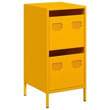 vidaXL Musztardowo-żółty bufet 35 x 39 x 73,5 cm Stal walcowana na zimno - Wielokolorowe - Zobacz 2