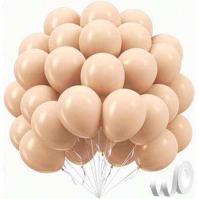 10/20/30/40/50pcs Naked Balloon 18/12/10/5 Inch Bohemian Beige Apricot Balloon Wreath Arch Kit For Party Decoration, Gender Revealing, Graduation Wedding Anniversary, Bridal Shower, Party Supplies