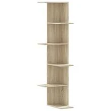 Mensola angolare vidaXL realizzata in rovere Sonoma, legno ingegnerizzato - Multicolore - Visualizzare 10