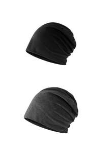1/2/4pcs Cotton Casual Elastic Skull Cap Beanie, Unisex Loose Lightweight Brimless Hat