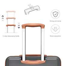 20 24 28 32 Inch Suitcase ABS PC Hard Shell Luggage Carry On Cabin Check In XL Extra Large Lightweight Spinner Wheels TSA Lock 3 Piece Set Travel - Grey/Brown - View 7