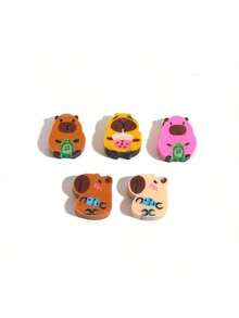 Set de 10/20/30 piezas de gomas de borrar de estilo de dibujo animado de capibara en colores aleatorios, regalos de suministros escolares y de oficina lindos para estudiantes