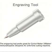 1pc Engraving Tool And Replace The Blade For Maker 3/Maker/Venture/Explore 3/Air 2/Air/One, Premium Carbide Steel Engraving Tip For Engraving Designs On Soft Metals, Leather, Acrylic, Plastic, And More