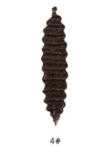 1 pieza Peluca negra de 22 pulgadas con ondas profundas, cabello a granel con ondas de agua para trenzar, cabello a granel rizado y ondulado profundo para extensiones de cabello - Multicolor - Ver 9