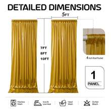 5x7ft/8ft/10ft Satin Backdrop Cloth, Wrinkle-Resistant Satin Fabric, Suitable For Wedding, Birthday Party And Other Photography Events - Satin - Golden Brown - View 10
