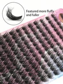 13 Row DIY Eyelash Clusters Kit, Reusable Individual Lashes Extension Set, Natural Look, Perfect For Home Use, Weddings, Dates, Parties, Travel - D - View 4